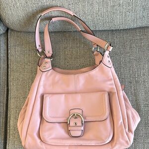 Coach Elegant Pink Leather Shoulder Bag
